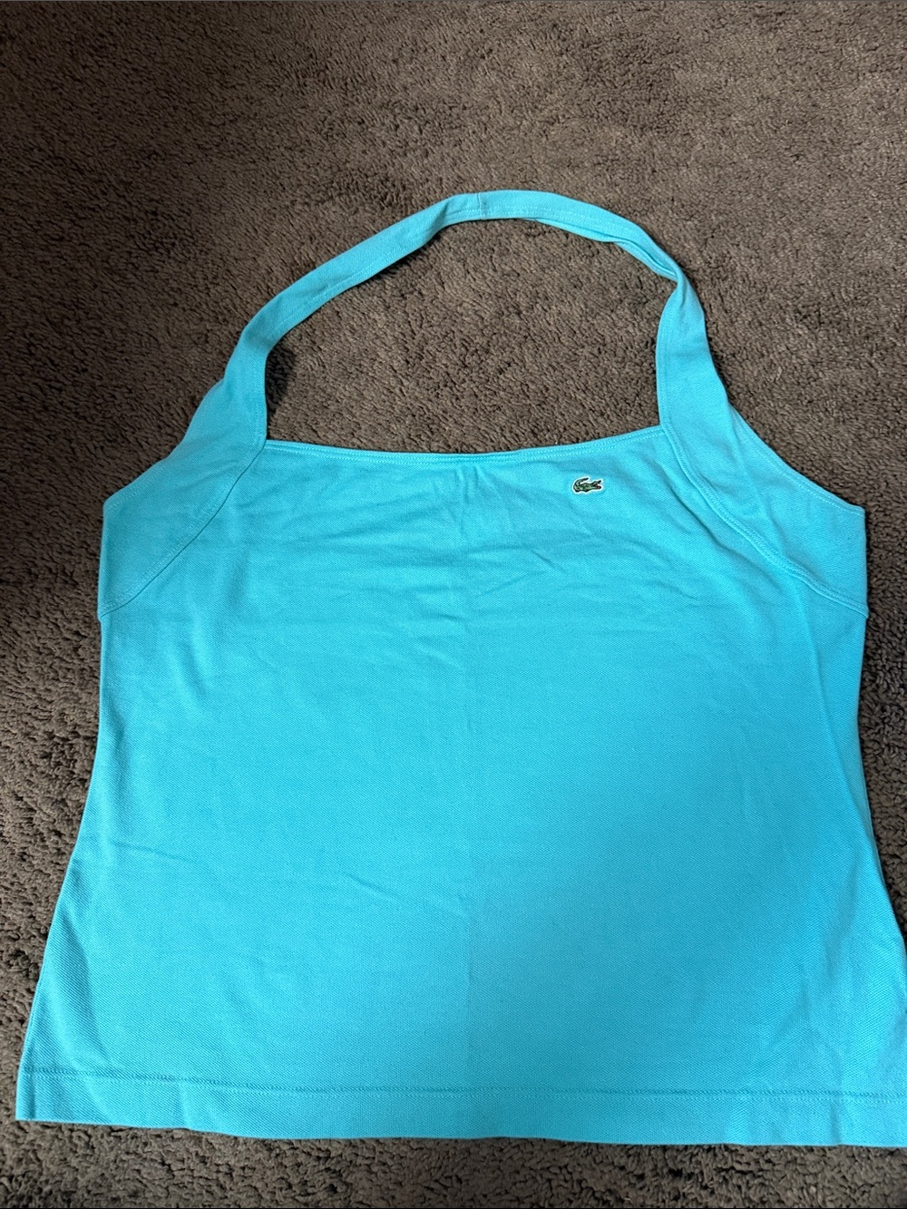 Lacoste Turquoise Halter Tank Top